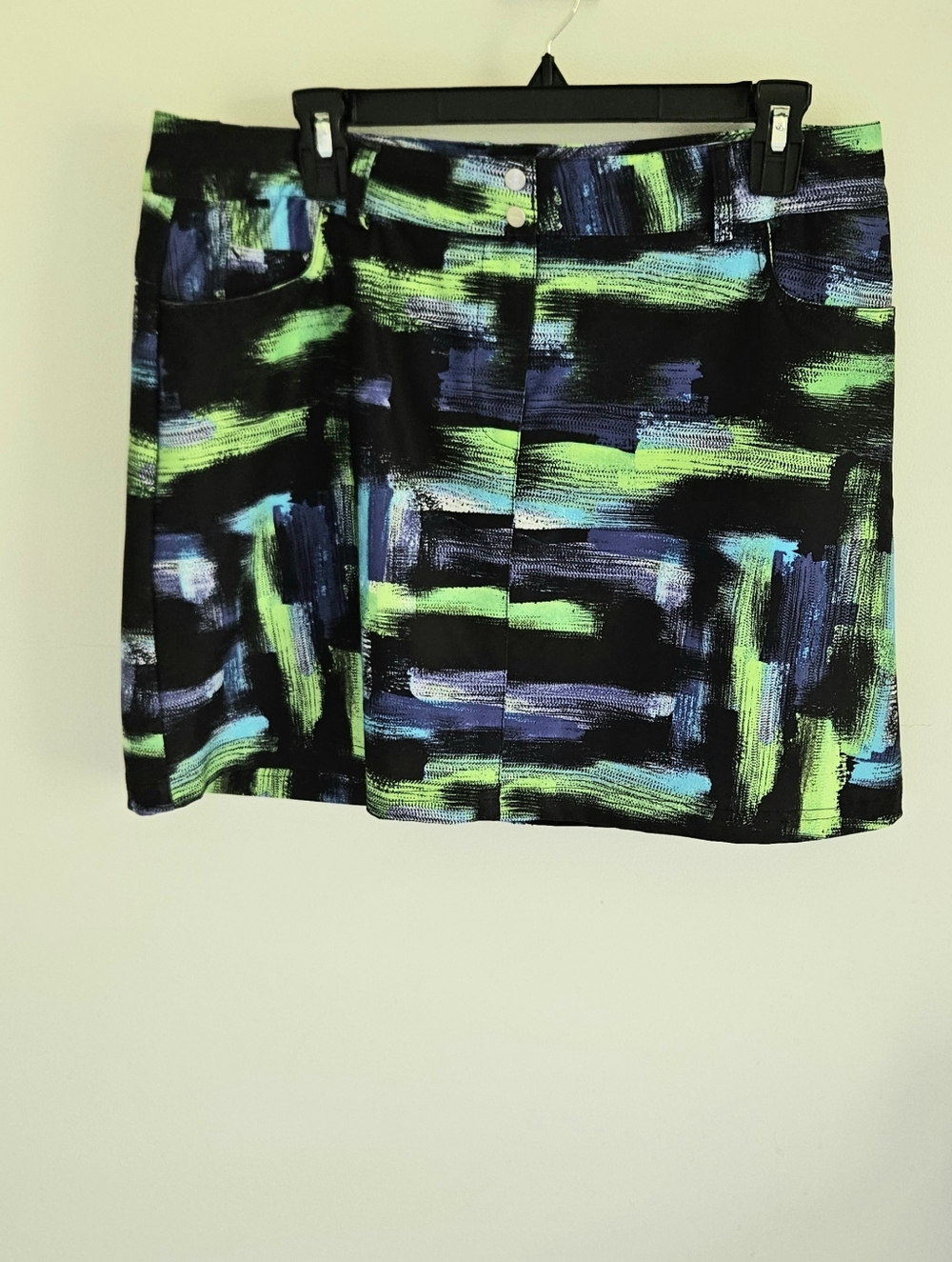 Slazenger Skorts Black Green Golf Tennis